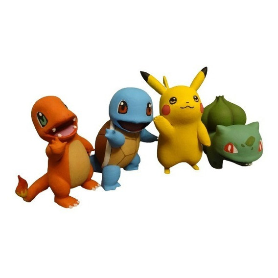 Kit Pokemon - Charmander Squirtle Pikachu Y Bulbasaur