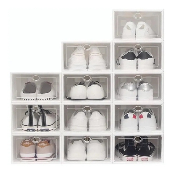 Cajas Organizadora De Zapatos Zapatera 12 Cajones Apilables