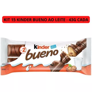 Kit 15 Chocolate Ferrero Kinder Bueno Ao Leite Original -nfe