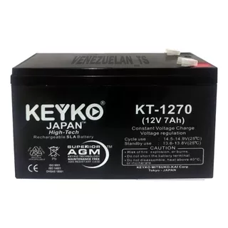 Batería 12v 7ah Keyko Para Ups Cerco Centrales