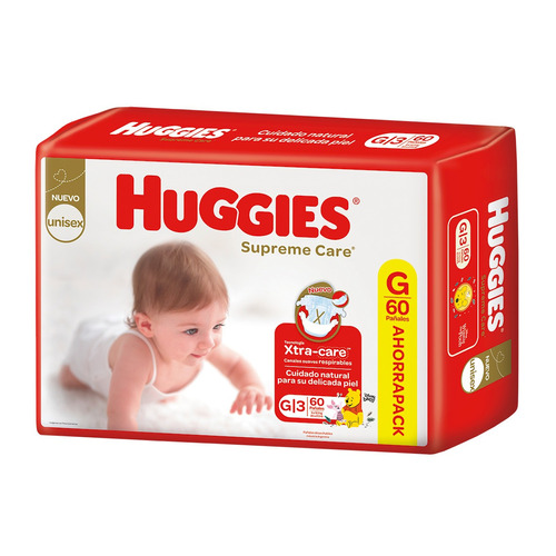 Pañales Huggies Supreme Care  Grande x 60