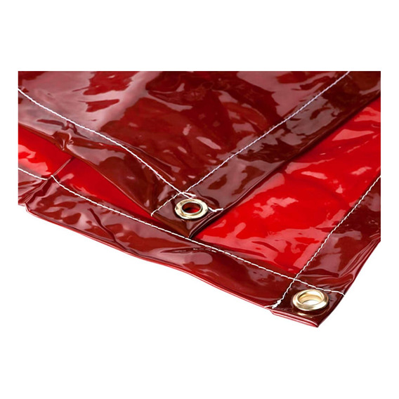 Paño Cortina Roja Para Box De Soldadura 1.8x1.8 Mts Ferrolan