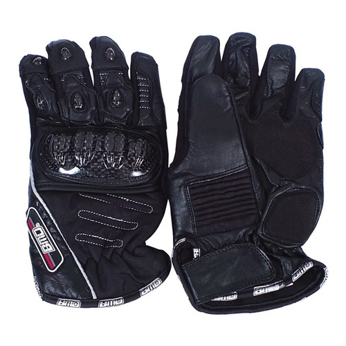 Guantes Motociclista Bmd Piel/textil Completo Negro Talla XL