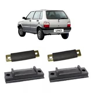 4 Batente Calço Feixe Mola Traseiro Fiat Uno 1984/2013 Elba