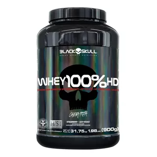 Whey 100% Hd Black Skull - 900g (wpc, Wpi E Wph) Caveira Pre Sabor Chocolate