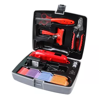 Kit De Corte Para Mascotas Inalámbrico Xi-hairpetkit Color Rojo