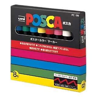 Marcador Posca Pc-5m Colores ( 8 Colores )