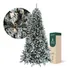 Arbol De Navidad Nevado 1.8m, 700 Ramas, 300 Luces Led Pino Navideño Escarchado Esquimal
