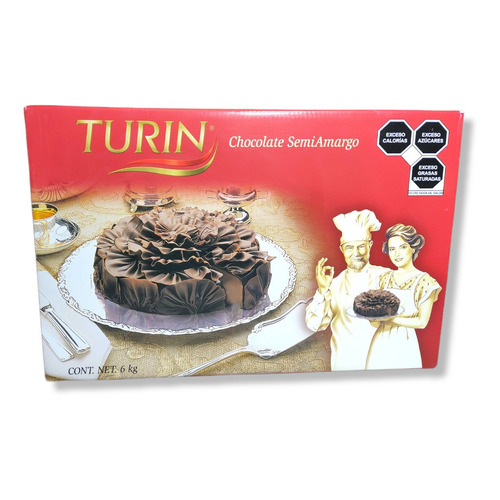 Chocolate Turín 6 Kg Semiamargo Para Alta Repostería