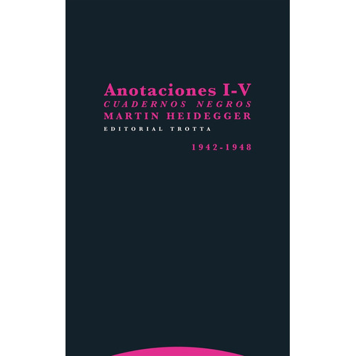Libro Anotaciones I-v - Heidegger, Martin