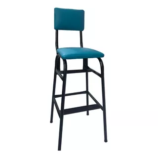 Silla Butaca Escalera Dos Pasos Doble Uso Cómoda Color Azul