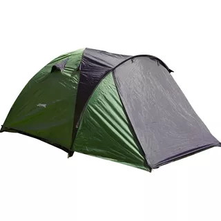 Barraca De Camping Túnel 4 Pessoas Joyfox Base Camp 3000mm Cor Verde-escuro