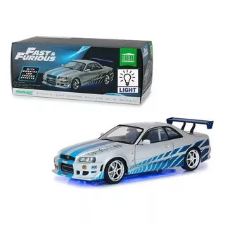 Nissan Skyline Con Luz Sonido Fast Furious- Greenlight 1/18