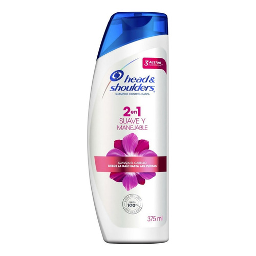 Shampoo Head & Shoulders Suave Y Manejable en botella de 375mL por 1 unidad