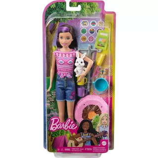 Barbie Con Perrito Juego De Camping Con Muñeca