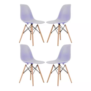 Set 4 Sillas De Comedor Eames Celeste