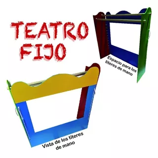 Teatro Fijo De Madera  - Creativo Material Didactico