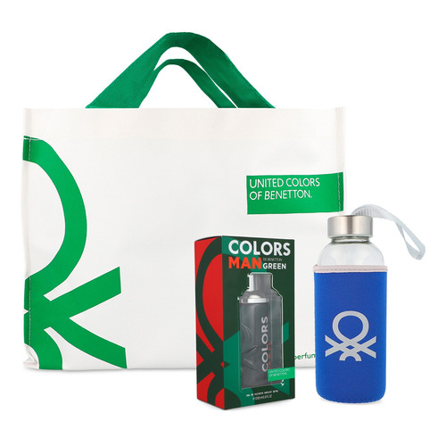 Set Benetton Colors Green Man 200ml Edt Género Hombre