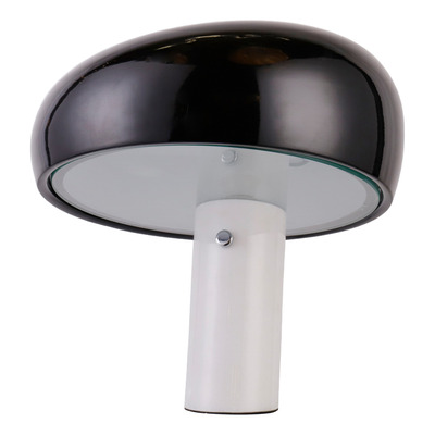 Velador De Mesa Snoop Negro Marmol Metal Led Gmg 