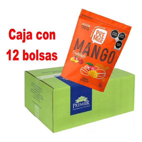 Mango Enchilado Premier Caja Con 12 Bolsas De 1kg C/u