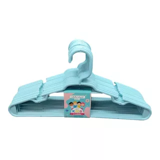 Kit 50 Unidades Cabides Infantis Colorido Roupa Infantil Cor Azul