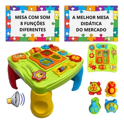 Mesa Criativa Didática Bebê Infantil Interativa Mesinha Som no Mercado Livre com oferta e cupom de desconto