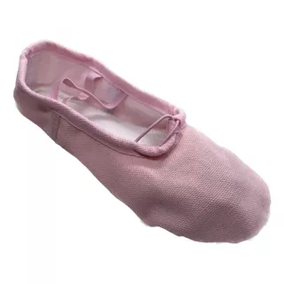 Zapatilla De Ballet Lona Rosa Para Entrenamiento Reforzada 