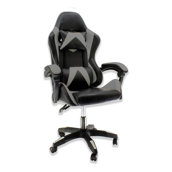 Silla Gamer Lo Ideal Reclinable Ergonomica Giratoria Color Gris