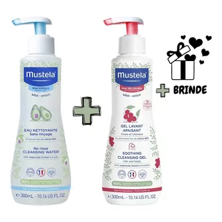 Kit Mustela Gel Lavante 300ml + Agua  De Limpeza 300 Ml 