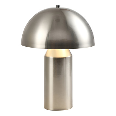 Lámpara De Mesa Mega Malbec Niquel 38x50cm Apto Led 