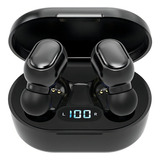 Auriculares Earbuds Bluetooth Pantalla Led Inalambricos Dimm Color Negro