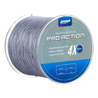 Linha Multifilamento Pro Action 4x 0,40mm 53lbs 300m Cinza