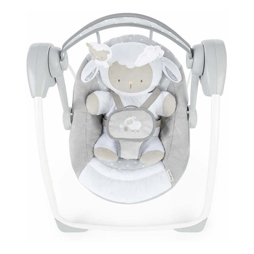 Silla mecedora para bebé Ingenuity Comfort 2 Go Portable Swing eléctrica cuddle lamb gris/blanco