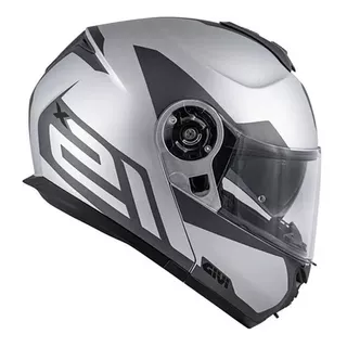 Capacete Givi X21 Spirit Fosco Prata Titanium Preto Cor Cinza Tamanho Do Capacete L(60)