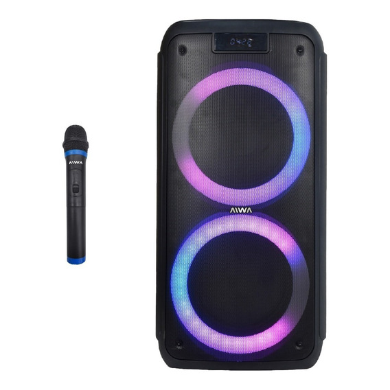 Parlante Bluetooth Portátil Recargable Aux Luces Aiwa