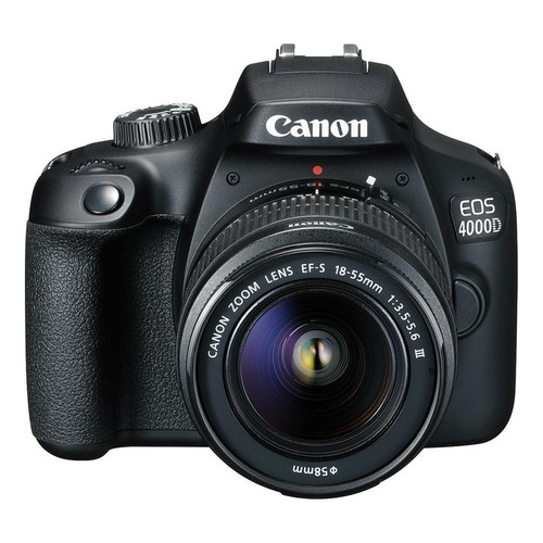  Canon EOS Kit 4000D + lente 18-55mm III DSLR color  negro