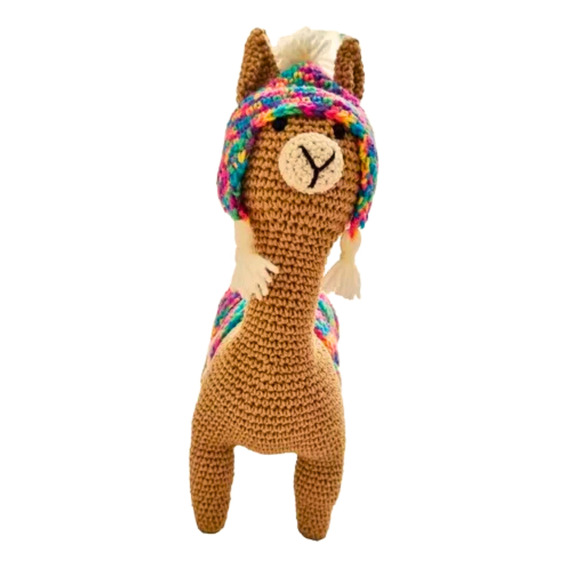 Llama Amigurumi Tejido Al Crochet Juguete Sensorial De Apego