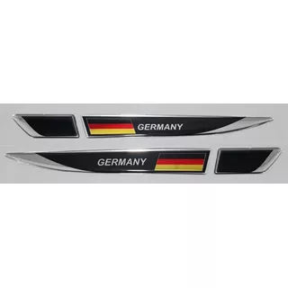 Emblema Aplique Lateral Bandeira Alemanha  Resinado (par)