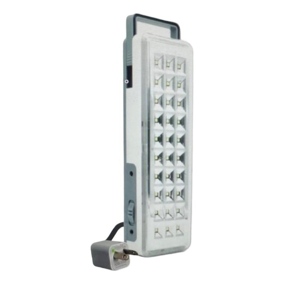 Luz De Emergencia 30 Leds Recargable 15hs Autonomia Color Blanco