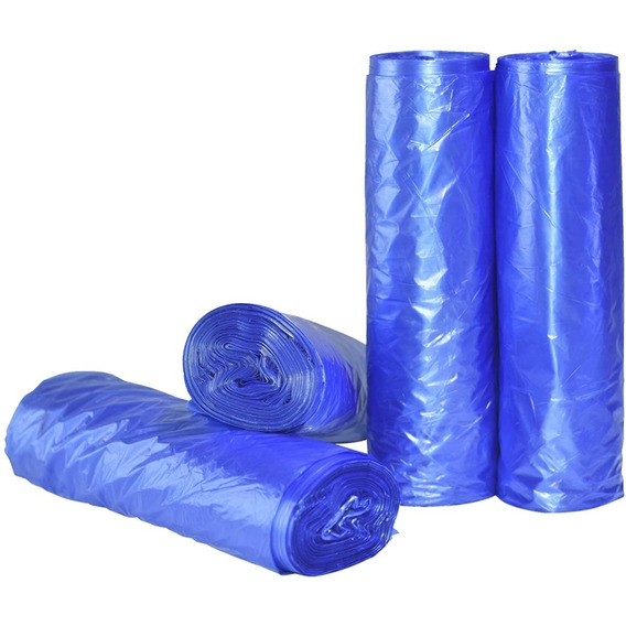 Bolsas De Basura (60 Cm X 60 Cm) Biodegradables, Color Azul 