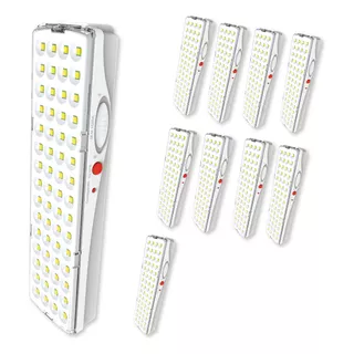 10 Luminária Emergência Lâmpada 60 Leds Recarregável Bivolt