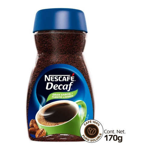 Café Nescafé Decaf 100% Puro Soluble Gran Sabor 170g