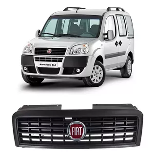 Grade Radiador Doblo Cargo 2010/2022 Preta Com Emblema