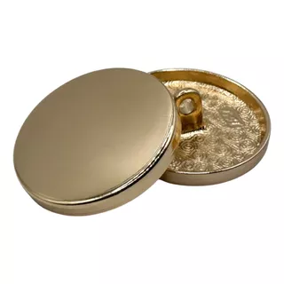 Botão Metal Liso Tam 34 Dourado G Kit 10 Unidades Premium