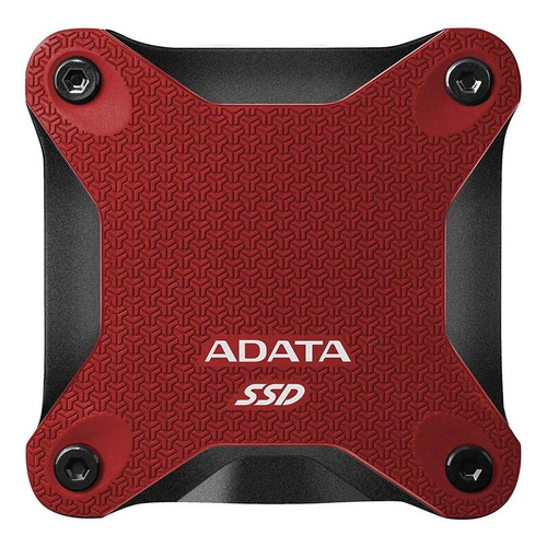 Disco sólido SSD externo Adata ASD600Q-480GU31-C 480GB rojo