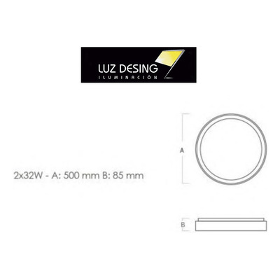Aplique Plafon Bore Led Madera Control Remoto Dimerizable Vk