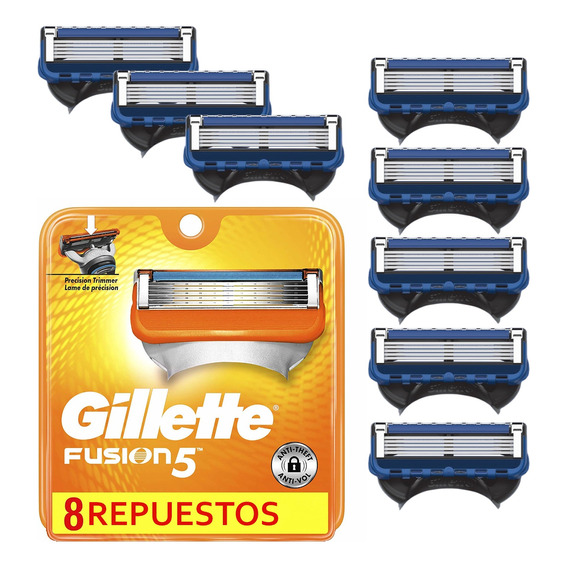 Repuestos Cuchillas Maquina Afeitar Gillette Fusion5 X8und