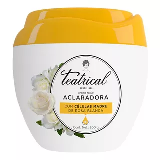 Crema Facial Aclaradora Teatrical Células Madre Para Todo Tipo De Piel De 200ml/200g