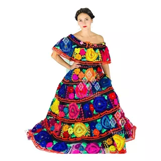 Vestido Típico De Chiapaneca Mexicano