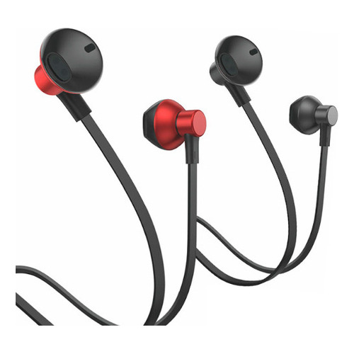 Auriculares Manos Libre Foneng T42 Jack 3.5mm | Css® Color Negro-Rojo